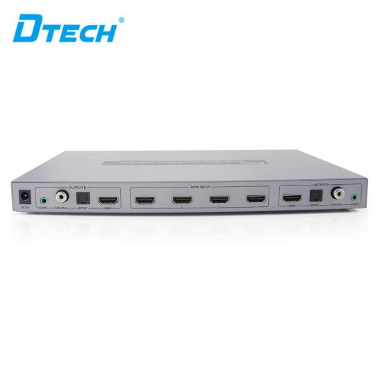Bộ chia HDMI Matrix 4 vào 2 ra DTech DT-7442 chính hãng